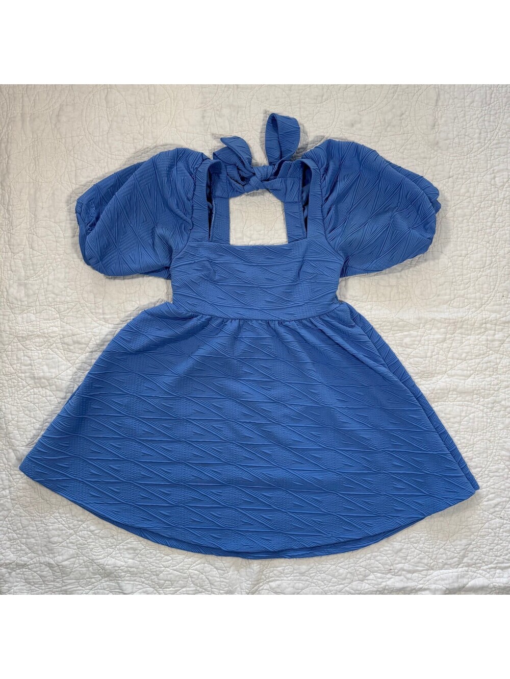Free People Sky Blue Babydoll Mini Dress Size small